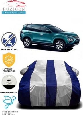 FUZICON Car Cover For Tata Buzzard (With Mirror Pockets)(White, Blue)