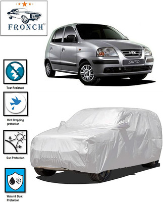 FRONCH Car Cover For Hyundai Santro, Santro Xing (With Mirror Pockets)(Silver)
