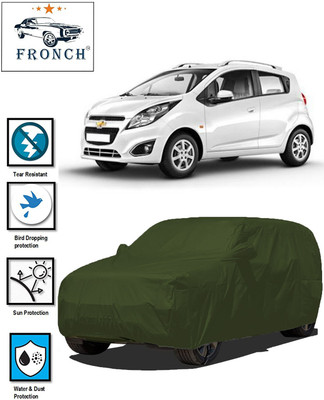 FRONCH Car Cover For Chevrolet Beat (With Mirror Pockets)(Green)