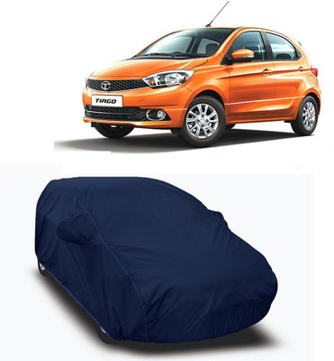 RRZ Car Cover For Tata Tiago (With Mirror Pockets)(Blue, For 2020 Models)