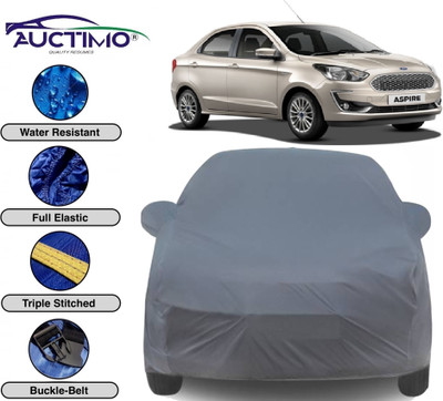 AUCTIMO Car Cover For Ford Aspire (With Mirror Pockets)(Grey)