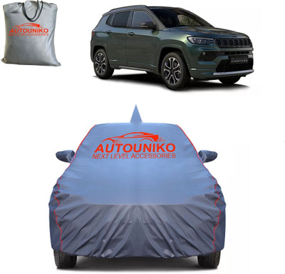 autouniko Car Cover For Jeep Compass (With Mirror Pockets)(Grey)