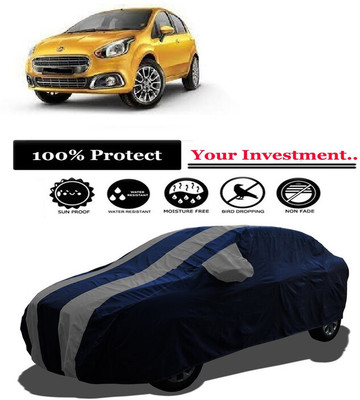 Amexride Car Cover For Fiat Abarth Punto EVO 1.2 Dynamic (With Mirror Pockets)(Grey)