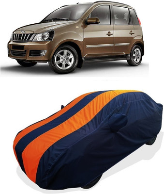 Coxtor Car Cover For Mahindra Quanto (With Mirror Pockets)(Orange, Blue)