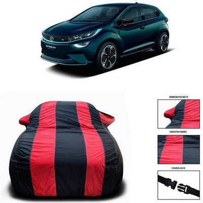 SEBONGO Car Cover For Tata Altroz EV (With Mirror Pockets)(Red)