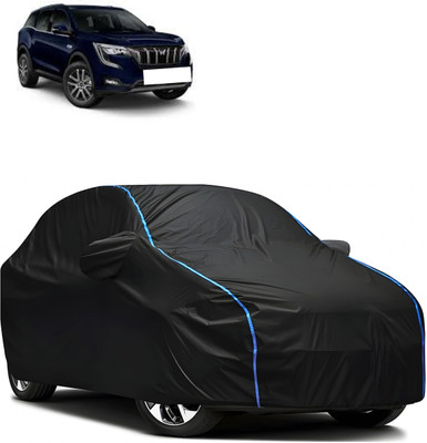 Autohaux Car Cover For Mahindra XUV 700 (With Mirror Pockets)(Black, Blue)