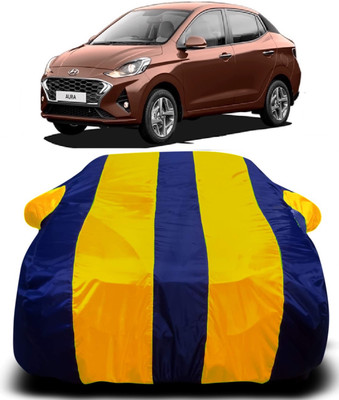S Shine Max Car Cover For Hyundai Aura (With Mirror Pockets)(Multicolor)