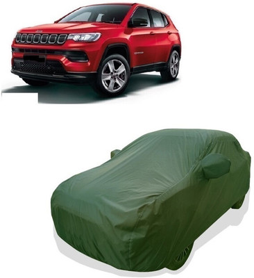 Tricway Car Cover For Jeep Compass Facelift (With Mirror Pockets)(Green)