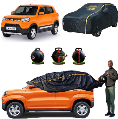 CARBLAZER Car Cover For Maruti Suzuki S-Presso (Without Mirror Pockets)(Black)