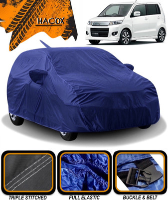 HACOX Car Cover For Maruti Suzuki WagonR Stingray (With Mirror Pockets)(Blue)