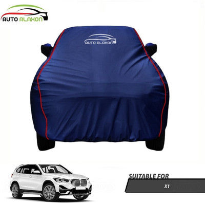 AUTO ALAXON Car Cover For BMW X1 (With Mirror Pockets)(Blue)