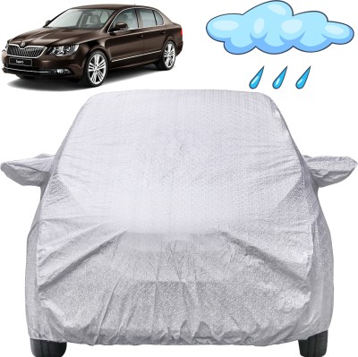 Autofact Car Cover For Skoda Superb (With Mirror Pockets)(Silver, For 2010 Models)