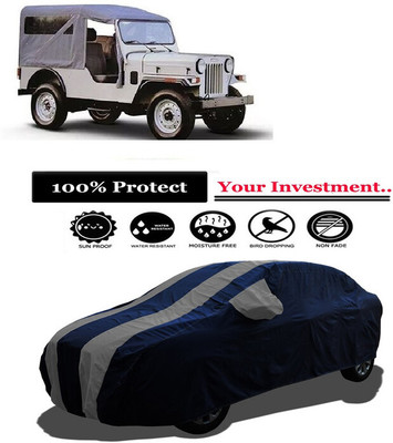 Amexride Car Cover For Mahindra Commander 650 Di (With Mirror Pockets)(Grey)