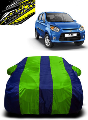 FRONCH Car Cover For Maruti Suzuki Alto 800 (With Mirror Pockets)(Green, Blue)