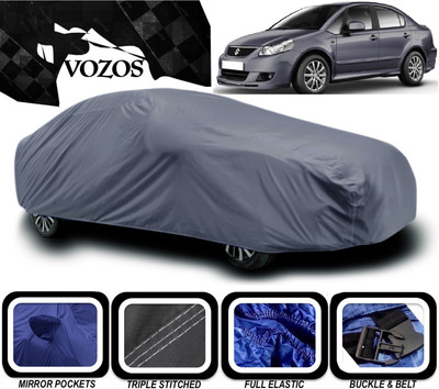 VOZOS Car Cover For Maruti Suzuki SX4 (With Mirror Pockets)(Grey)