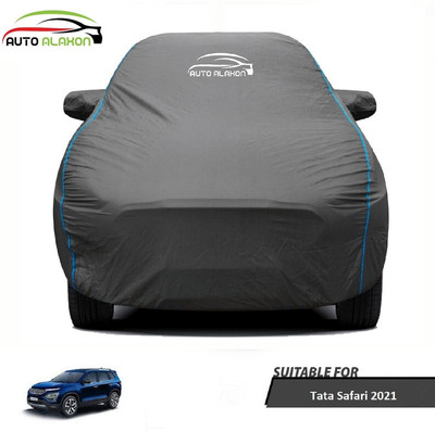 AUTO ALAXON Car Cover For Tata Safari (With Mirror Pockets)(Black, For 2021 Models)