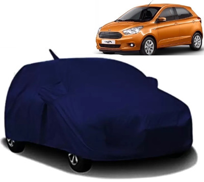 AXLOZ Car Cover For Ford Figo (With Mirror Pockets)(Blue)