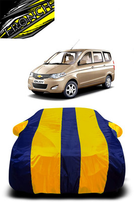 FRONCH Car Cover For Chevrolet Enjoy (With Mirror Pockets)(Yellow, Blue)