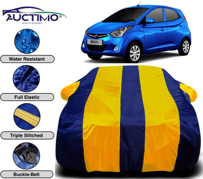 AUCTIMO Car Cover For Hyundai Eon (With Mirror Pockets)(Multicolor)