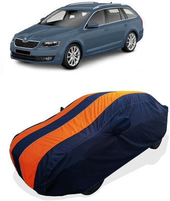 Coxtor Car Cover For Skoda Octavia Combi (With Mirror Pockets)(Orange)