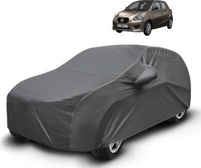 Caronix Car Cover For Datsun Go (With Mirror Pockets)(Grey)