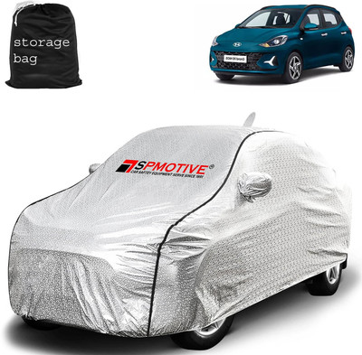 SPMOTIVE Car Cover For Hyundai Grand I10 Nios Asta 1.2 Kappa VTVT (With Mirror Pockets)(Silver)