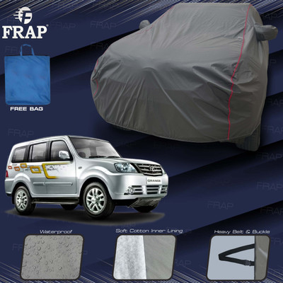 Frap Car Cover For Tata Sumo Grande, Sumo Grande MK II, Sumo Grande MKII GX (With Mirror Pockets)(Grey, Red)