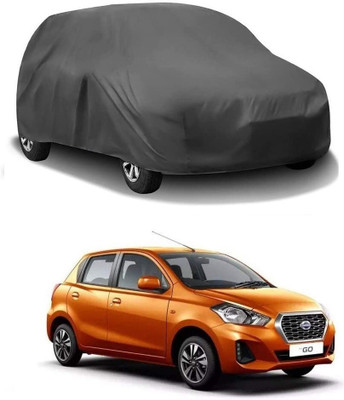 ARNEJA Car Cover For Datsun Go (Without Mirror Pockets)(Grey)