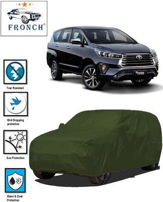 FRONCH Car Cover For Toyota Innova Crysta (With Mirror Pockets)(Green)