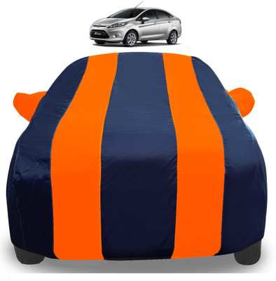 Amanzo Car Cover For Ford Fiesta (With Mirror Pockets)(Orange)