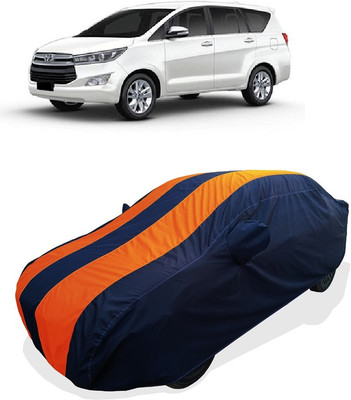 Coxtor Car Cover For Toyota Innova Crysta 2.4 G MT 8 STR Diesel (With Mirror Pockets)(Orange)