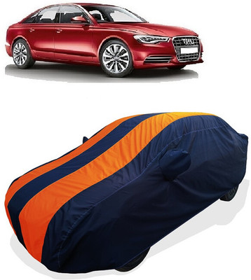 Coxtor Car Cover For Audi A6 2.0 TDI (With Mirror Pockets)(Orange)