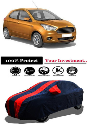 Amexride Car Cover For Ford Figo 1.2P Trend MT (With Mirror Pockets)(Red)