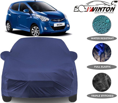 V VINTON Car Cover For Hyundai Eon (With Mirror Pockets)(Blue)