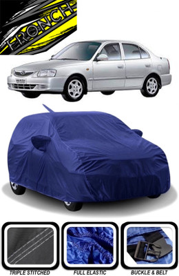 FRONCH Car Cover For Hyundai Accent, Accent GLX (With Mirror Pockets)(Blue)