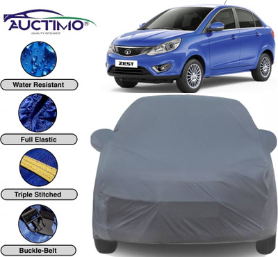 AUCTIMO Car Cover For Tata Zest (With Mirror Pockets)(Grey)