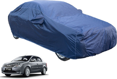 MOCKHE Car Cover For Toyota Etios (With Mirror Pockets)(Blue)