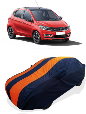 Coxtor Car Cover For Tata Tiago XE Petrol (With Mirror Pockets)(Orange)