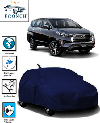 FRONCH Car Cover For Toyota Innova Crysta (With Mirror Pockets)(Blue)