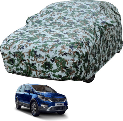 Auto Hub Car Cover For Tata Hexa (With Mirror Pockets)(Multicolor)