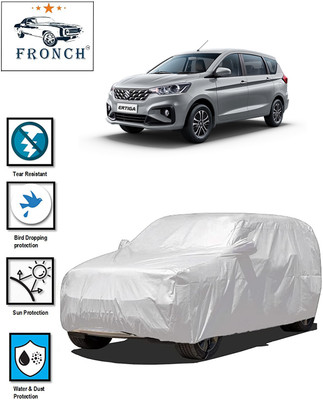 FRONCH Car Cover For Maruti Suzuki Ertiga (With Mirror Pockets)(Silver)