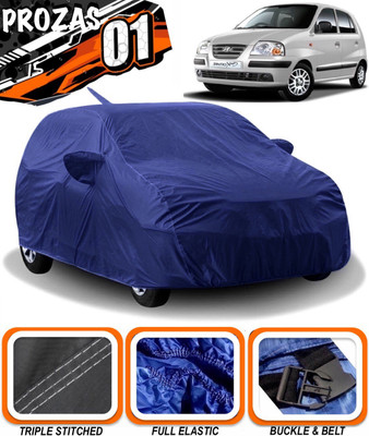 prozas Car Cover For Hyundai Santro Xing (With Mirror Pockets)(Blue)
