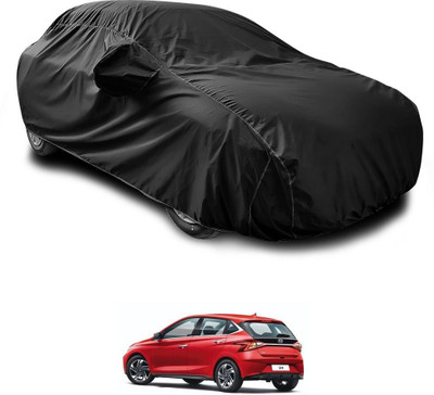 GOSHIV-car and bike accessories Car Cover For Hyundai Elite i20 (With Mirror Pockets)(Black)