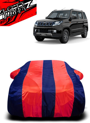 J S R Car Cover For Chevrolet TUV 300 T10 Opt Dual Tone Diesel (With Mirror Pockets)(Red, Blue)