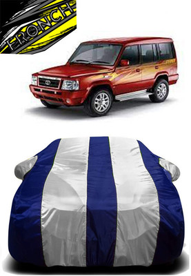 FRONCH Car Cover For Tata Sumo DLX (With Mirror Pockets)(White, Blue)