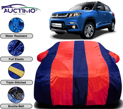 AUCTIMO Car Cover For Maruti Suzuki Vitara Brezza (With Mirror Pockets)(Multicolor)