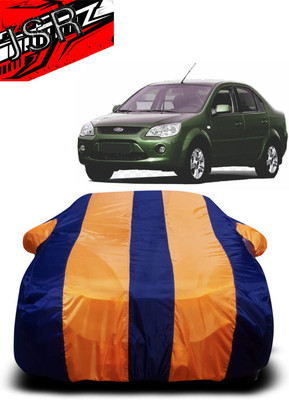 J S R Car Cover For Ford Fiesta Old (With Mirror Pockets)(Orange, Blue)