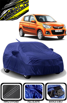 FRONCH Car Cover For Maruti Suzuki Alto K10 (With Mirror Pockets)(Blue)