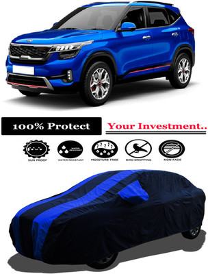 Amexride Car Cover For Kia Seltos GTK Petrol (With Mirror Pockets)(Multicolor)