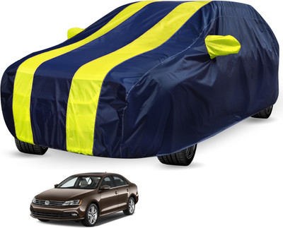 Auto Hub Car Cover For Volkswagen Jetta (Without Mirror Pockets)(Black, Yellow)